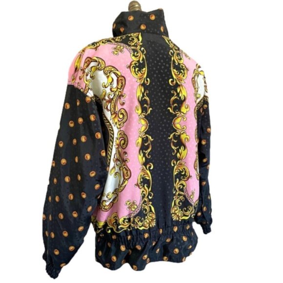 Vintage Baroque Batwing Lined Windbreaker / Light Jacket - Medium - Picture 10 of 12